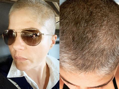 Selma Blair embraces ‘short and grey’ hair after shaving head post ...