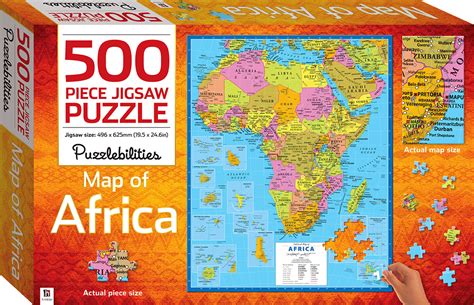 Puzzlebilities: Map of Africa - 500 Piece Jigsaw Puzzles - Games & Toys - Adult - Hinkler