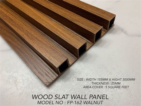 SLAT WOOD WALL PANEL ( WALNUT ) | Wood wall design, Wall paneling, Wood ...