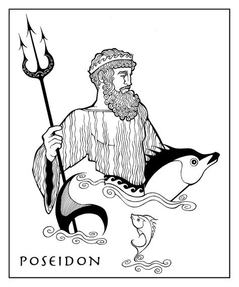 Poseidon by Steven Stines | Greek mythology art, Poseidon drawing, Greek and roman mythology