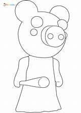 Kolorowanki Piggy Roblox  Nowe kolorowanki Do Bezpłatnego Drukowania sketch template