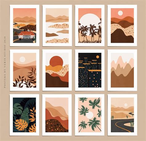 Posters - Vector Graphic Set | Graphic wall art, Sticker art, Scrapbook ...