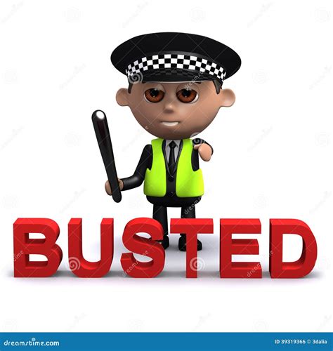 3d Busted By The Law Stock Illustration - Image: 39319366