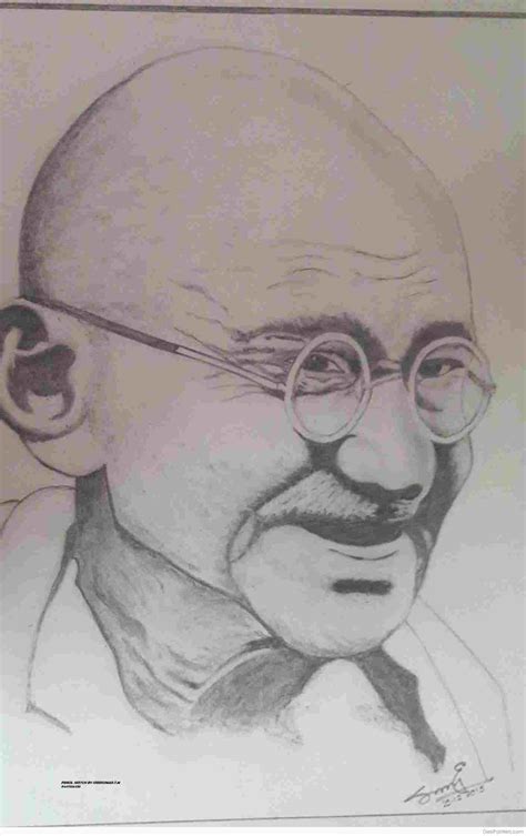 Mahatma Gandhi Pencil Drawing at PaintingValley.com | Explore ...