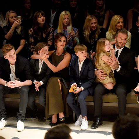 David and Victoria Beckham With Their Kids at Burberry Show | POPSUGAR Celebrity