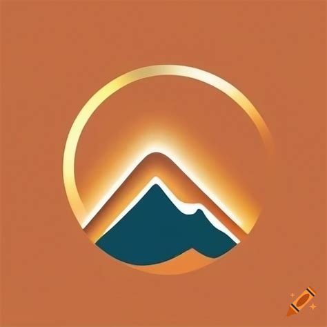 Minimalist logo with orange mountain silhouette and lettering jyl on Craiyon