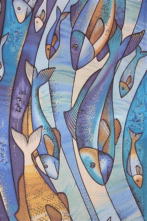 scarf fish | Fish painting, Fish art, Art