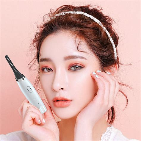 Electric Heated Eye Lashes Curler Cosmetics Applicator Long Lasting USB ...