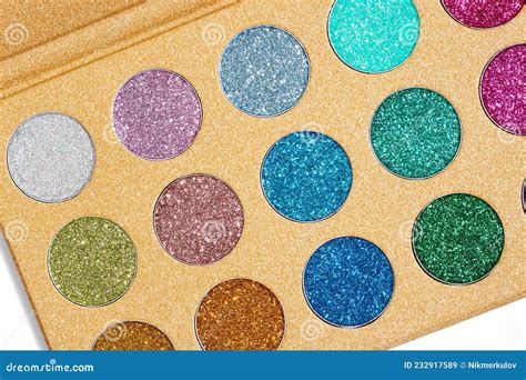 Shimmer eye shadow palette stock image. Image of blush - 232917589