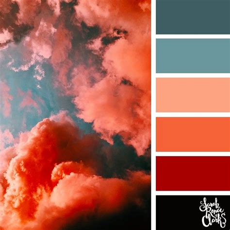 Fiery Sunset // Explore the beautiful colors of the sky with these 25 color palettes inspired by ...