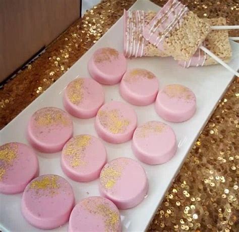 Gorgeous Pink Chocolate Covered Oreos with Edible Glitter Sugar. Bakery Bling edible glitter ...