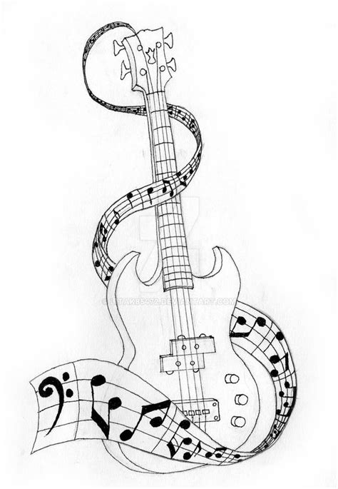 Bass Guitar by litak85472 on DeviantArt | Guitar tattoo design, Music ...