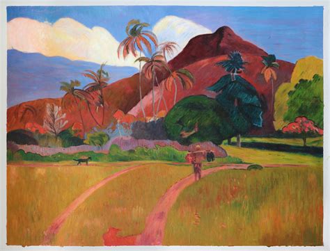 Mountains in Tahiti - Paul Gauguin Paintings