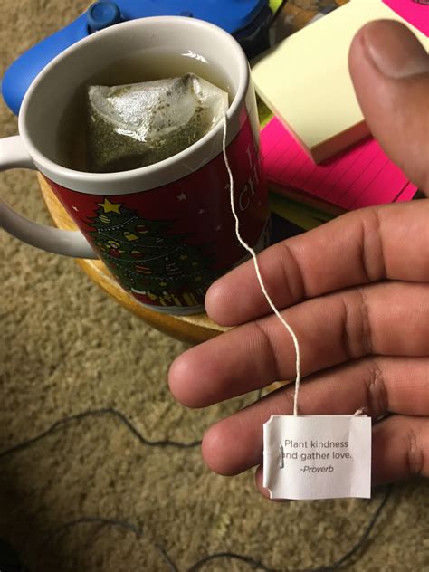 My tea bag has inspirational quotes! 😗 : r/happy