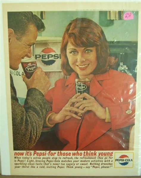 PEPSI PRINT AD for those who think young 1963 Soda Fountain $5.99 - PicClick