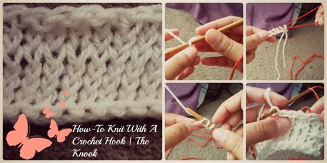 How To Knit With A Crochet Hook | The Knook - YouTube