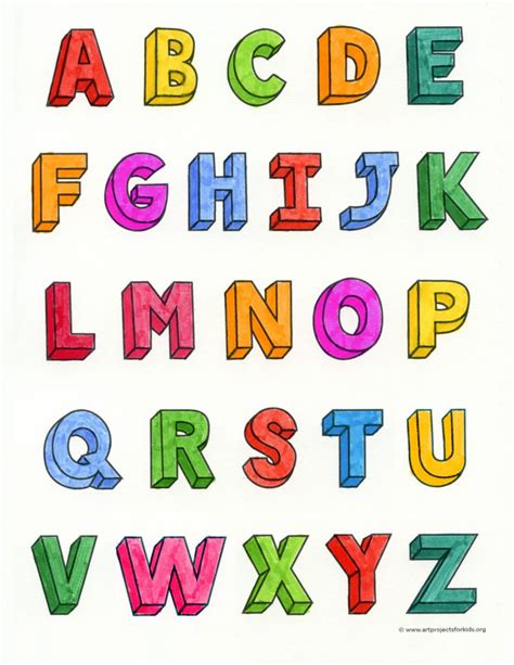 Easy How to Draw Bubble Letters Tutorial and Coloring Page