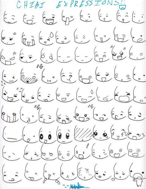 Here are some chibi expressions | Anime drawings tutorials, Chibi drawings, Cute drawings