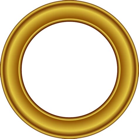 Golden Round Frame PNG - PNG All