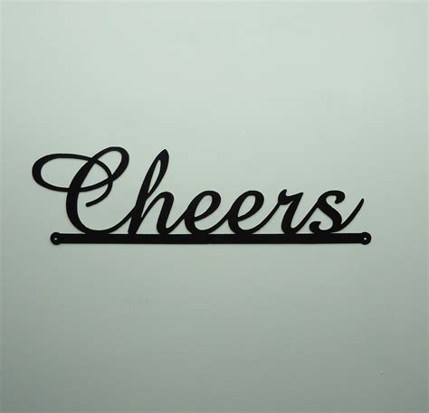 Cheers Metal Art Bar Sign Wall Art Free USA by KnobCreekMetalArts