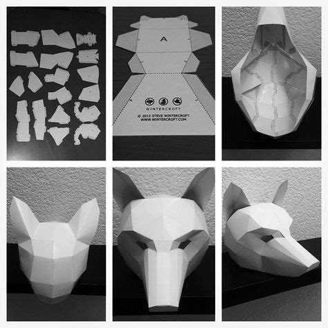 Wintercroft ® - Low-Poly Masks | Paper crafts, Origami, Diy paper
