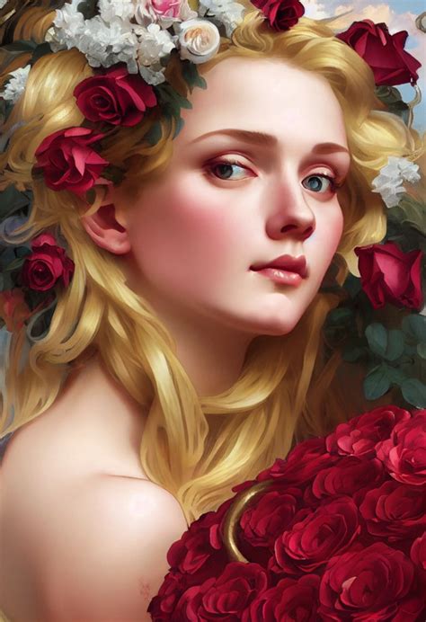 Breathtaking baroque blonde beauty goddess, full head, | Midjourney | OpenArt