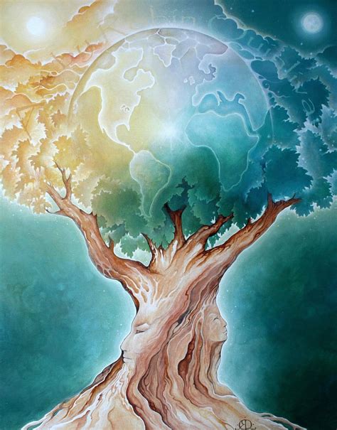 Earth Tree - 11 x 14 Tree of Life Art Print - Painting. $26.00, via Etsy. Tree Of Life Artwork ...