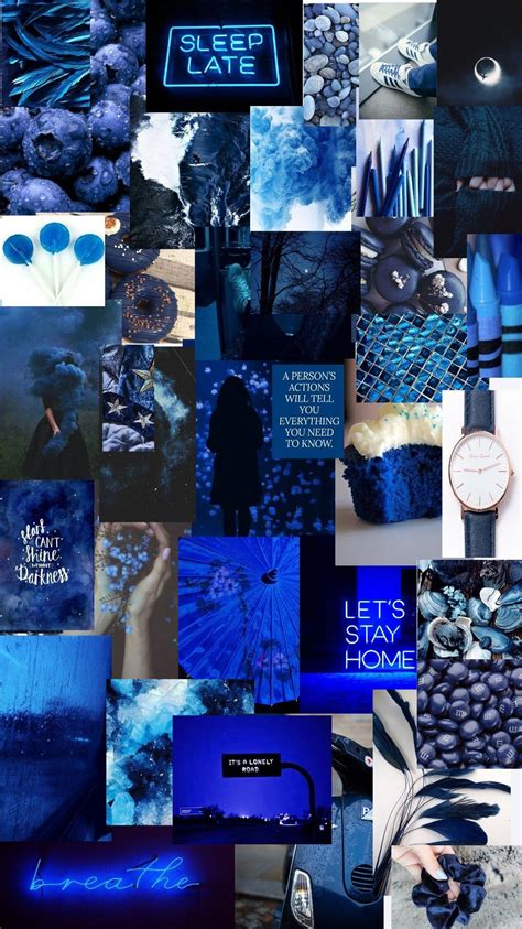 Aesthetic Wallpapers Collage Dark Blue - Kiukkuinen