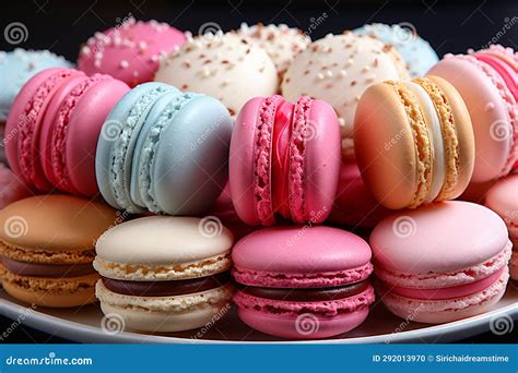 Colorful Macarons with Vintage Pastel Tones on a Table , Photo ...