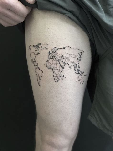 45 World Map Tattoo Ideas For The Traveler Soul Within You