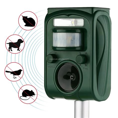 Wikoo Ultrasonic Animal Repeller,Solar Powered Pest Repeller,Waterproof ...