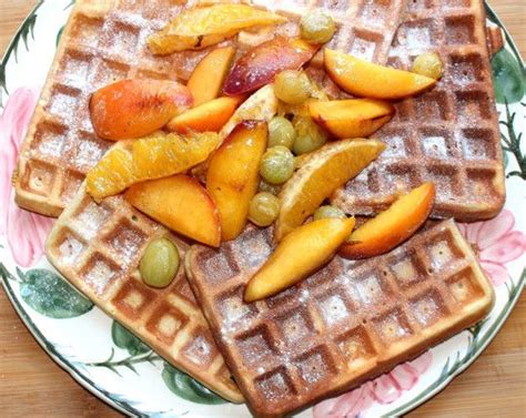 Belgian Waffles with Caramelized Fruit Recipe | SideChef