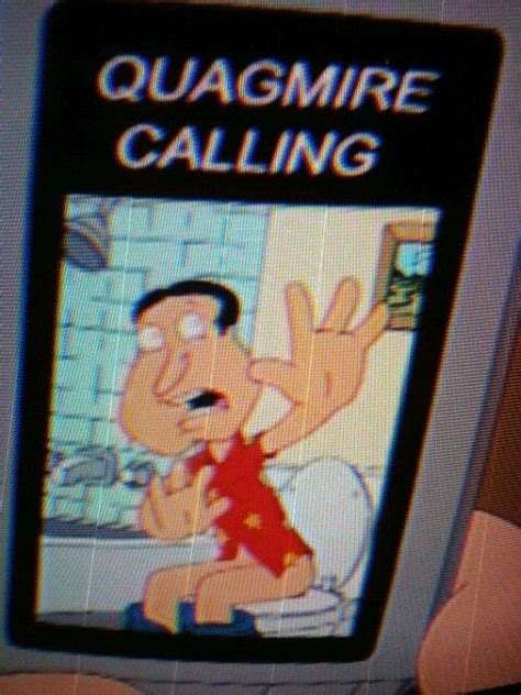 Quagmire calling, on the toilet