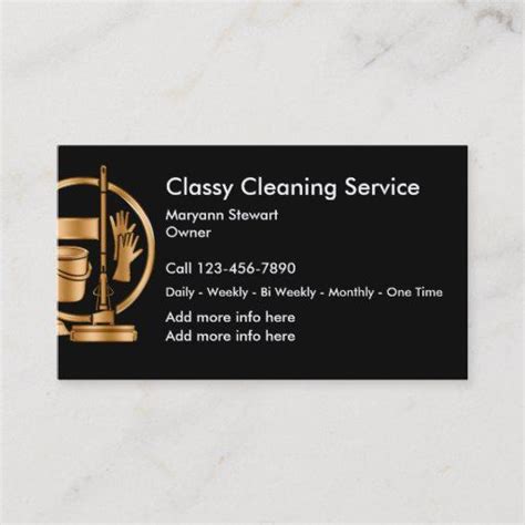 Classy Cleaning Service Business Cards | Zazzle.com | Cleaning business ...