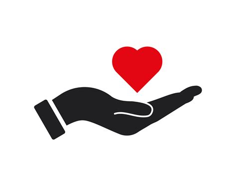 Hand Love logo design. Love logo with Hand concept vector. Hand and ...