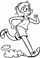 Girl Running Coloring Page At GetDrawings  Free Download sketch template