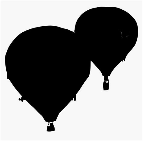 Hot Air Balloon Silhouette Png, Transparent Png - kindpng