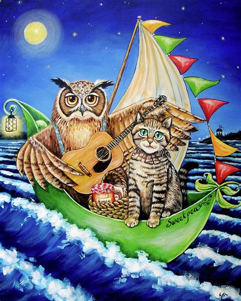 The owl and the pussycat Painting by Ira Mitchell - Fine Art America