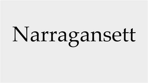 How to Pronounce Narragansett - YouTube