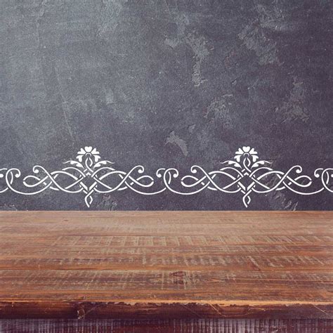 Wall Border Elegant classic stencil Pattern 097 Reusable | Etsy