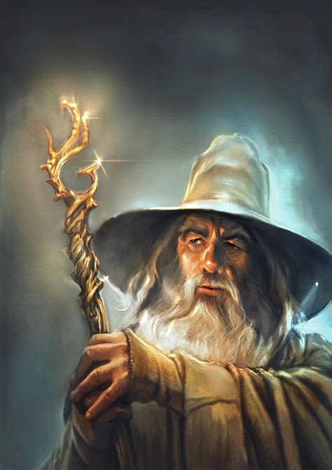 Grey Gandalf Painting by Okan Bulbul - Fine Art America