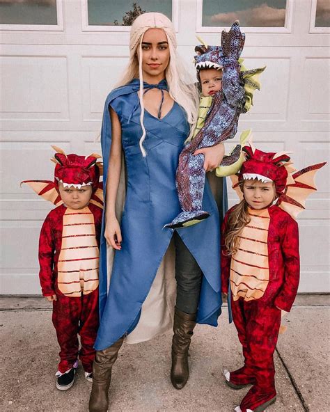 Last year‘s GOT Halloween costume with my three little dragons was ...