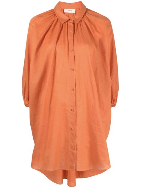Peony cotton-linen Shirt Dress - Farfetch