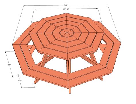 Hexagon Picnic Table Plans