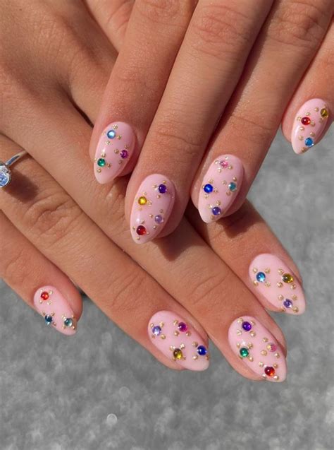 35 Nail Trends 2023 To Have on Your List : Gem Nails