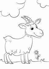 Cute Cartoon Goat coloring Page  Free Printable Coloring Pages sketch template