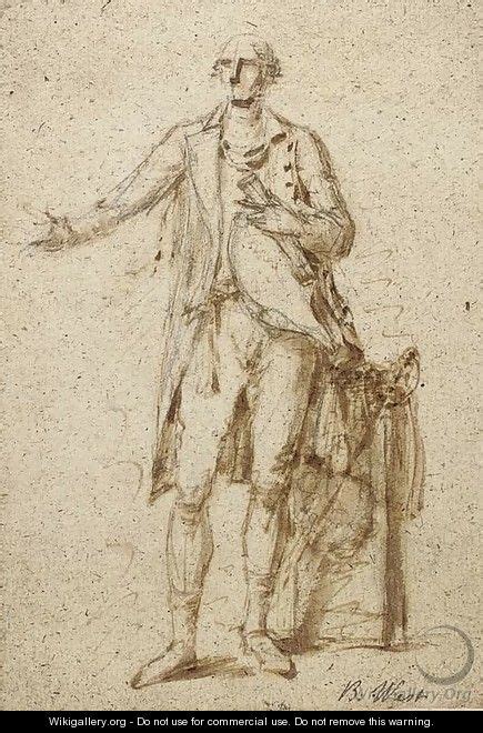 Study of a standing man, possibly a study for portrait of Lord Camden - Benjamin West ...
