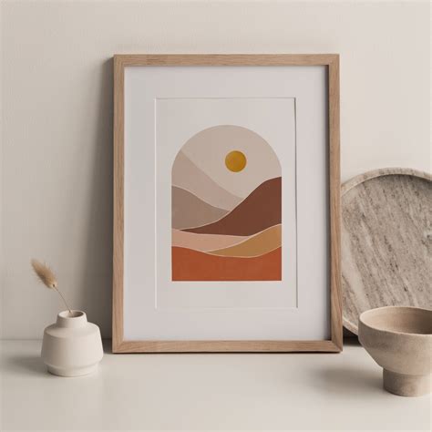 Desert Sun Art Print Desert Art Home Decor Wall Art - Etsy