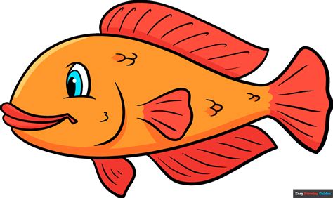 How to Draw a Fish - Really Easy Drawing Tutorial