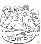Thanksgiving Family Dinner coloring Page  Free Printable Coloring Pages sketch template